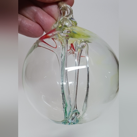 Vintage Hand-Blown Witch Ball, Hand-Blown Glass Ornaments Ball, Glass Decor. - Picture 3 of 6